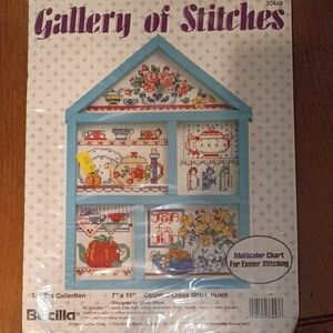Bucilla Gallery of Stitches with Blue Frame